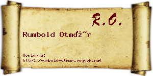 Rumbold Otmár névjegykártya